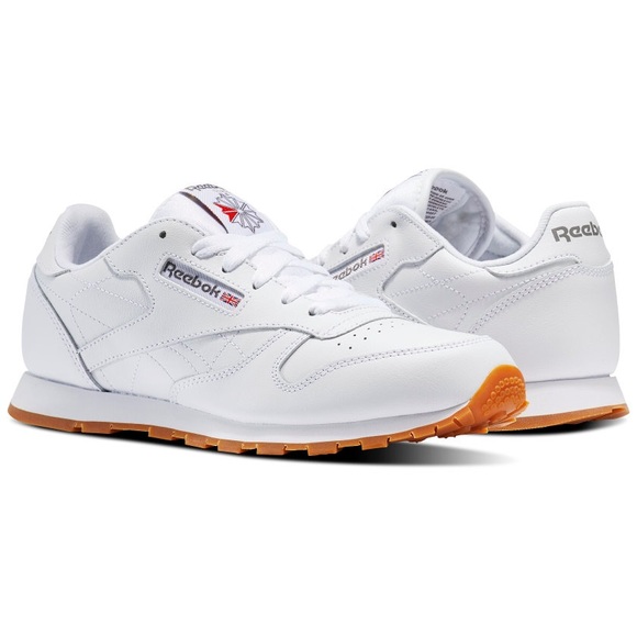 Reebok Shoes - Reebok White/Gum Classic Leather Sneakers